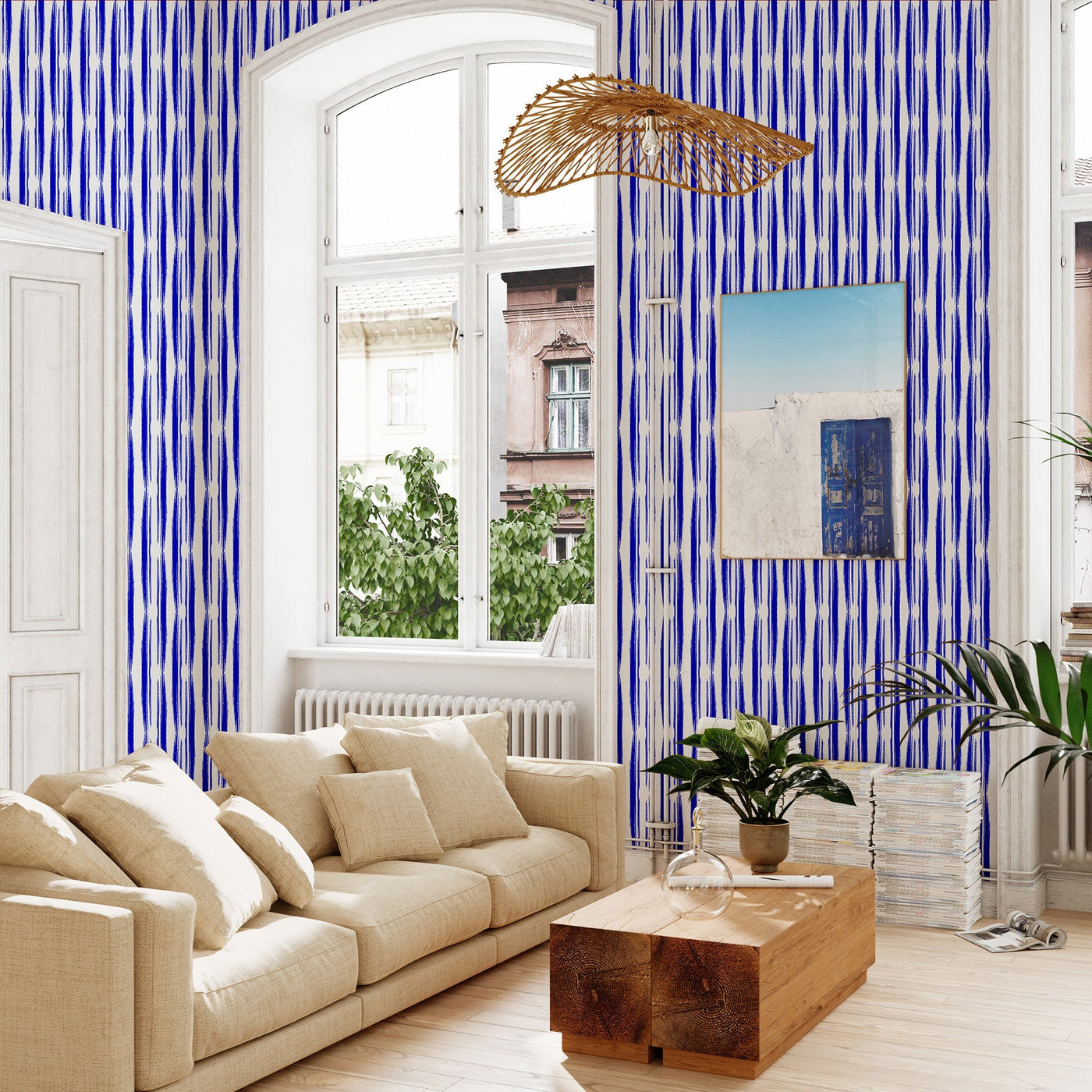 Abstract Stripe Wallpaper Katie Kime Design