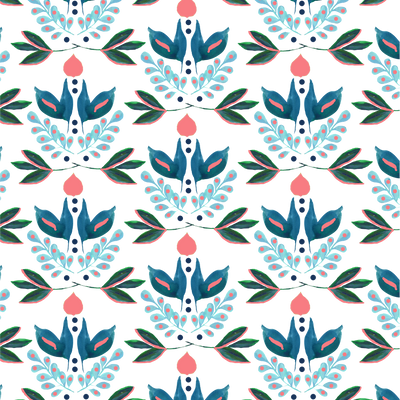Wallpaper Double Roll / Blue Lotus Wallpaper Katie Kime Design