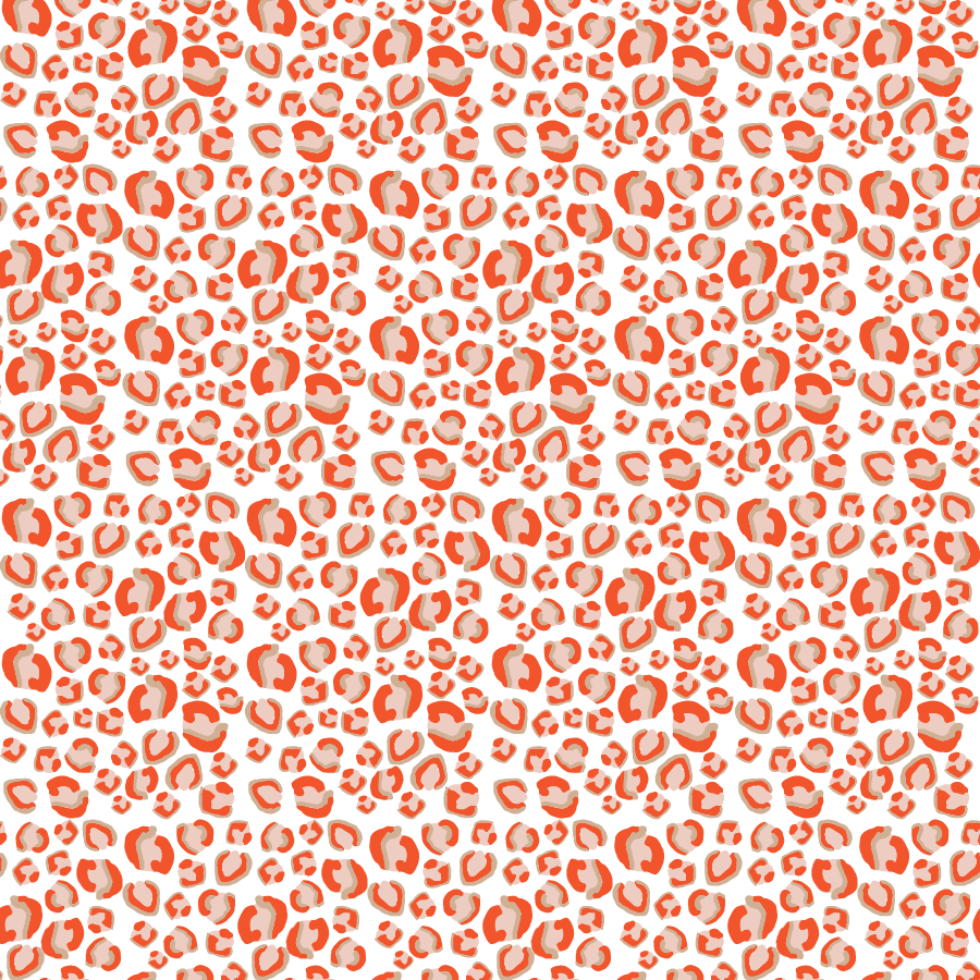 Wallpaper Double Roll / Coral Cheetah Wallpaper Katie Kime Design