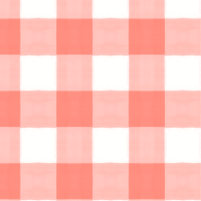 Wallpaper Double Roll / Coral Gingham Wallpaper Katie Kime Design