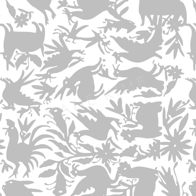 Wallpaper Double Roll / Grey Otomi Wallpaper Katie Kime Design