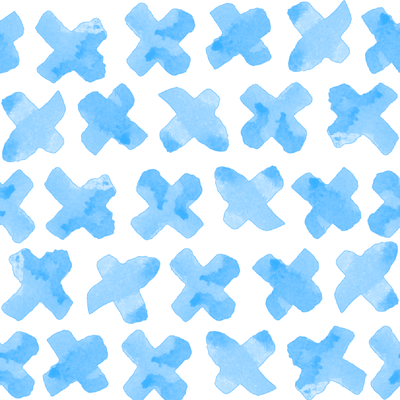 Wallpaper Double Roll / Light Blue X's Wallpaper Katie Kime Design