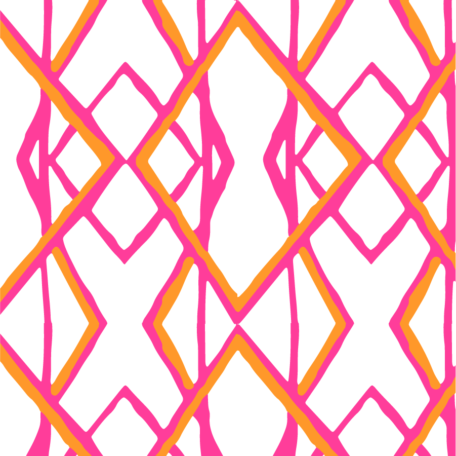 Wallpaper Double Roll / Pink/Orange Through the Looking Glass Wallpaper Katie Kime Design