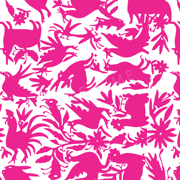 Wallpaper Double Roll / Pink Otomi Wallpaper Katie Kime Design