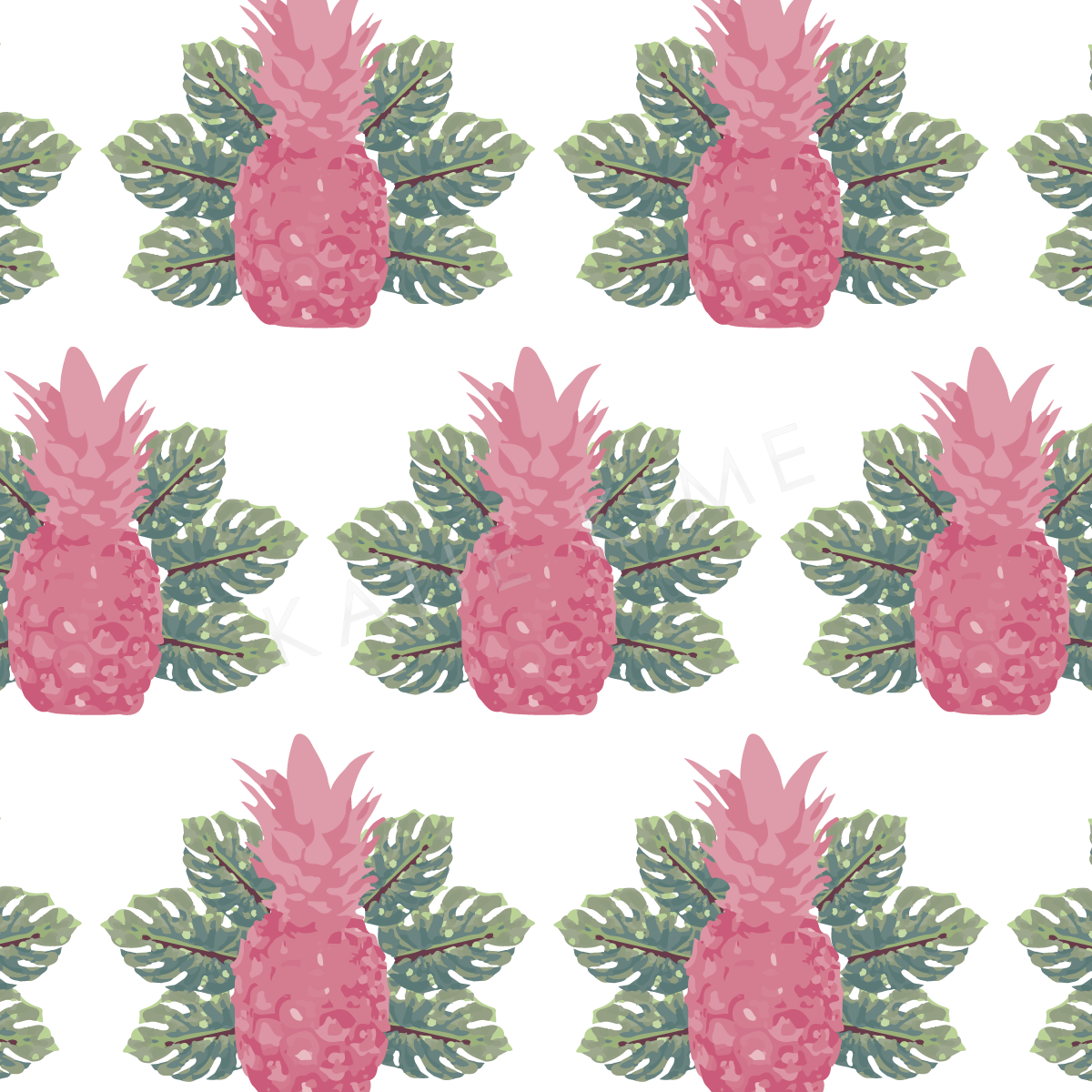 Wallpaper Double Roll Spring Pineapples Wallpaper Katie Kime Design