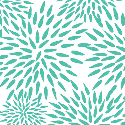 Wallpaper Double Roll / Teal Mums The Word Wallpaper Katie Kime Design