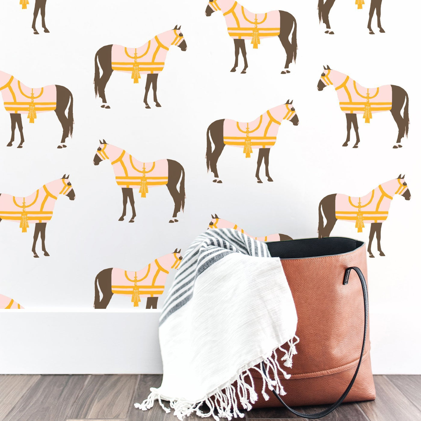 Wallpaper Horse & Tassel Wallpaper Katie Kime Design